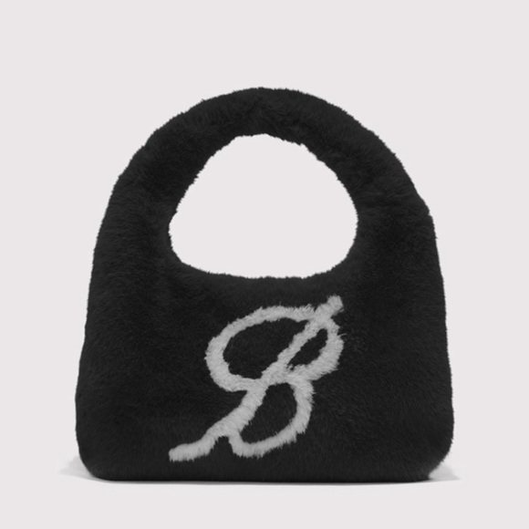 Black Faux Fur Handbag - Picture 1 of 4